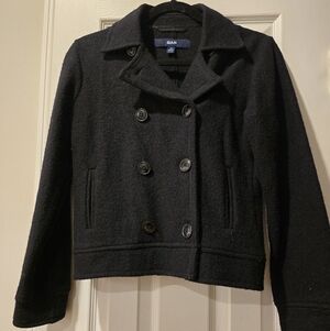 GAP Women's Classic Black Peacoat